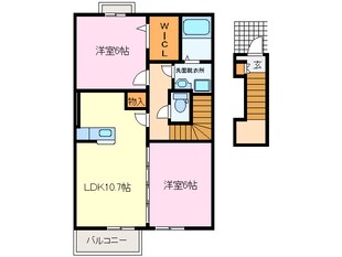 小俣駅 徒歩1分 2階の物件間取画像